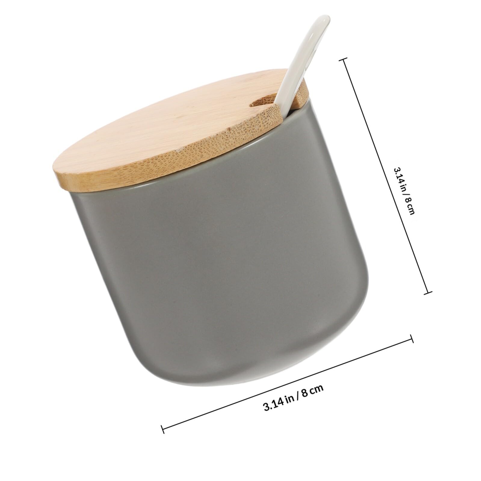 Keramischer Gewürzbehälter mit Abnehmbarem Deckel Nordisches Design Mattgrau Kleiner Gewürzspender für Küche und Tisch