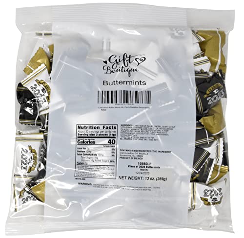 Graduation Butter Mints Class Of 2023 Candies Bag 100 Count Individually Wrapped Congratulations Grad Mint Candy 13 Ounce Bags Goody Treats Sweets Holiday Dinner Party Supplies Decorations #TOP7