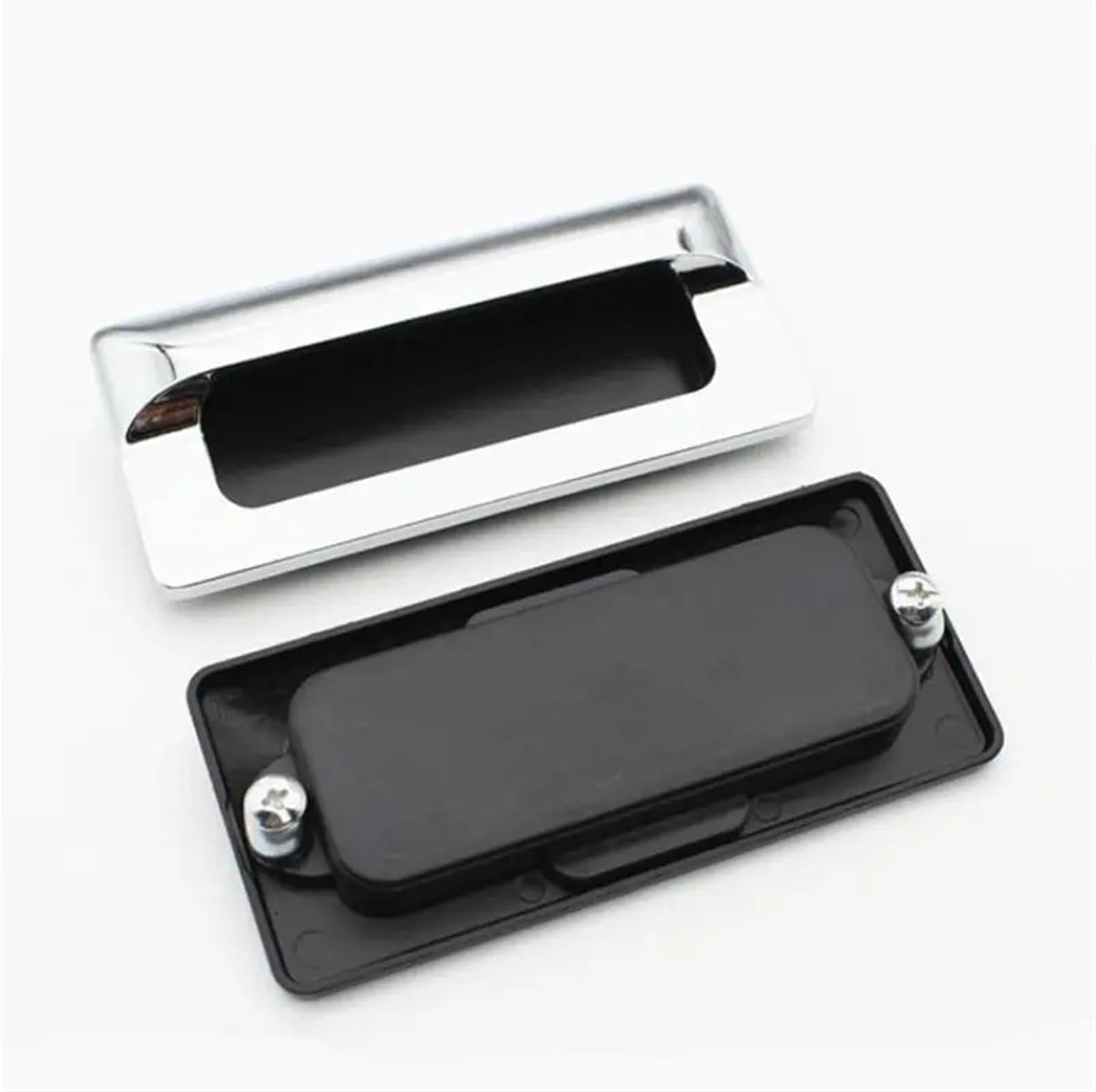 Zinc Alloy Concealed Handle for Cabinets & Drawers – Invisible Sliding Door Pull, 1 Piece, Black(Black Zinc Alloy)