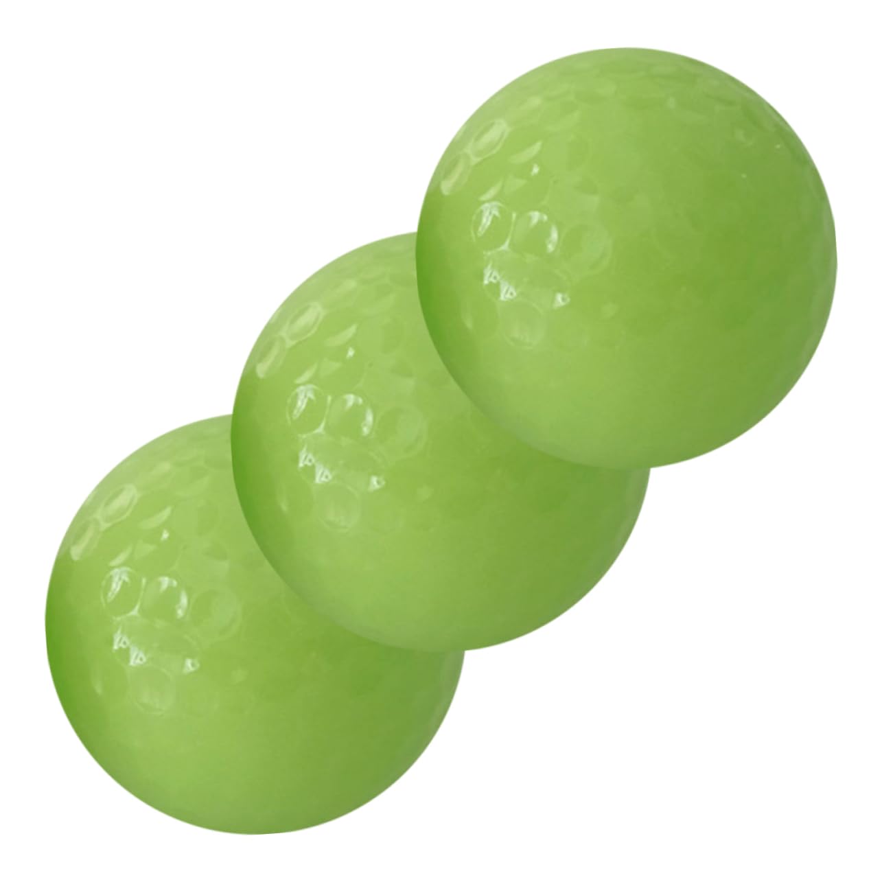 POPETPOP 3Pcs Luminous Golfing Balls Automatic Light Absorption Fluorescent Training Balls for Night Play Soft Feel Stylish Present for Golf Lovers