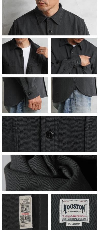 HOUSTON / ヒューストン 41050 HERRINGBONE VIYELLA SHIRT