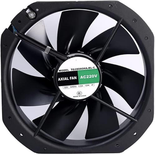 TG28080HA2BL-C 220V 0.55A 120W 280X280X80MM 2-Wire Cooling Fan
