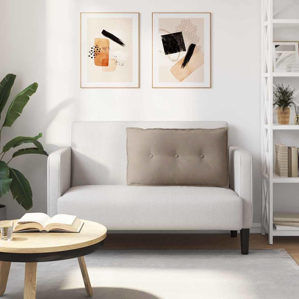 Cojín para la espalda, 80 x 50 cm, microfibra, diseño moderno, acolchado visible, duradero e indeformable, para sofá, salón, dormitorio, oficina