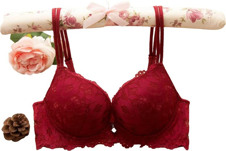 Image of UNITRUST Designer Women's Bra and Panty Set Lace Push Up Solid Lingerie Set