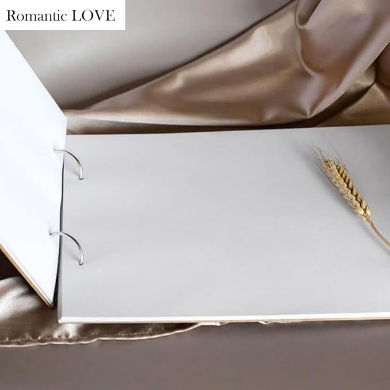 Romantic LOVE Personalized Customization Guest Book Commemorative Album Souvenir Wedding Anniversary Birthday -with 50 Sheets of Blank Cardstock Wedding Ornaments (Sunflower)