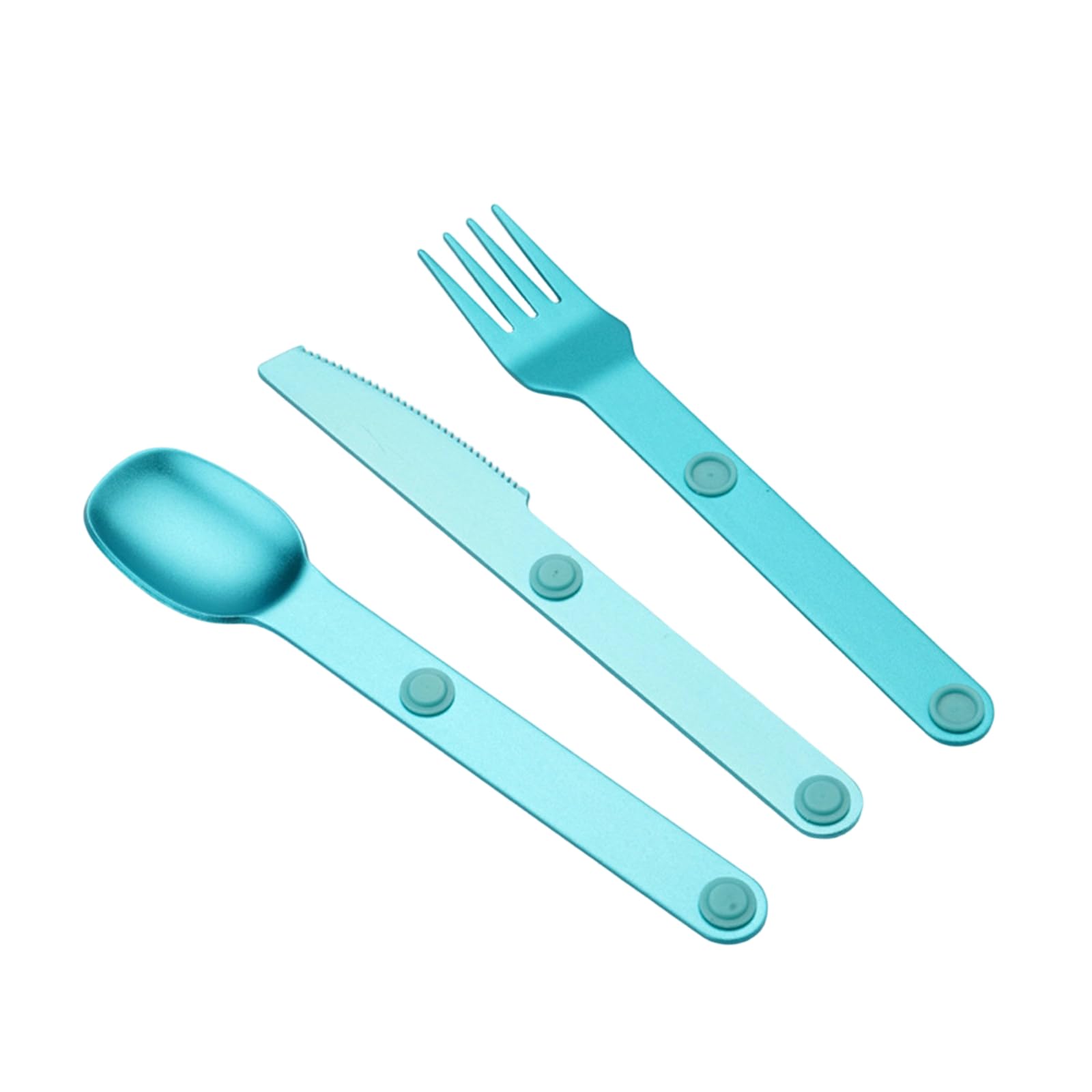 Uqezagpa Aluminum Cutlery 3 Piece Utensil Set Fork Spoon for Travel Hiking Dishwasher Friendly Utensils