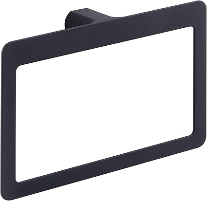 Gedy Pirenei Toallero argolla, Latón, Negro, 23x5x15