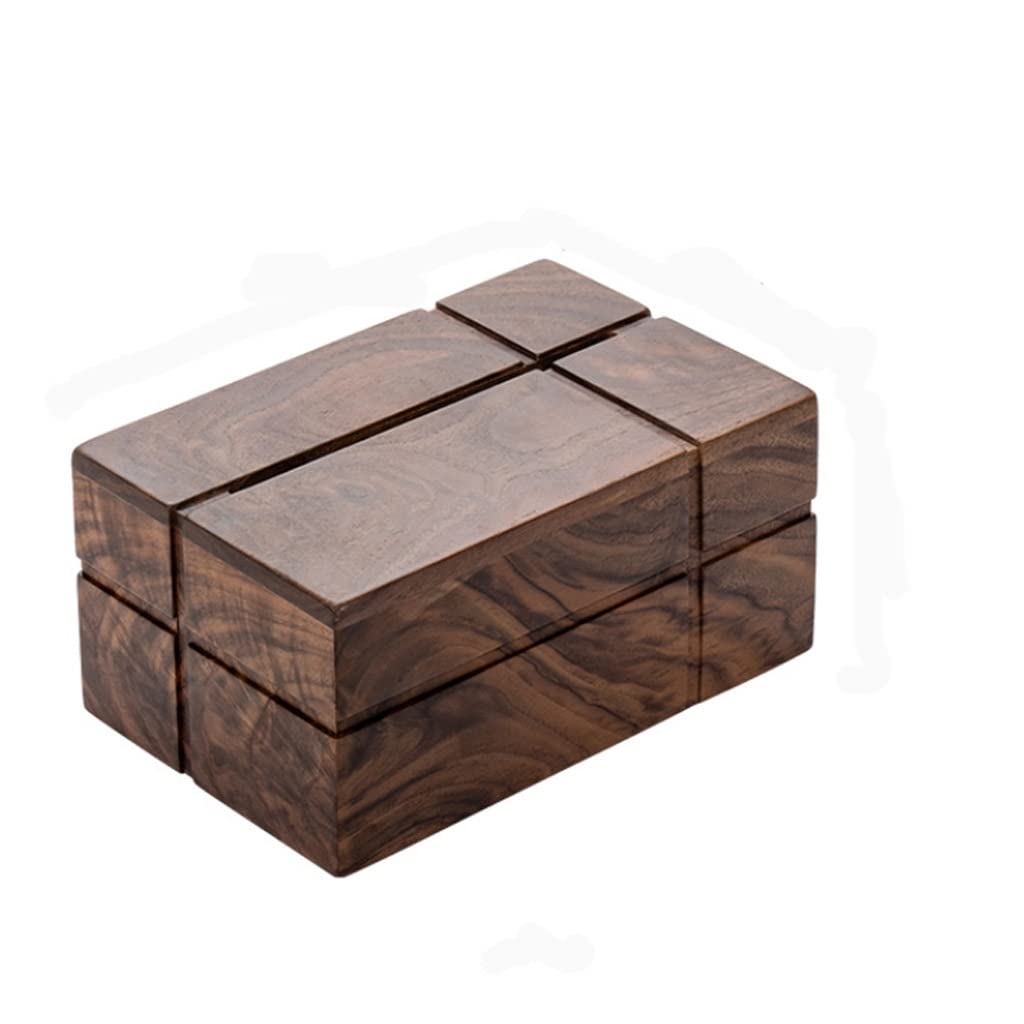 Boîte à mouchoirs en bois massif noyer boîte de rangement