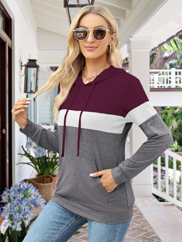 Image of MixShe Women's 2026 Fall Long Sleeve Hoodie Pullover Sweatshirt Lightweight Casual Tops Blouse