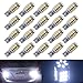 AUTOUS90 20pcs Extremely Bright 158 161 168 175 194 2825 W5W T10 Wedge High Power 42-SMD 6000K LED Bulbs Xenon White
