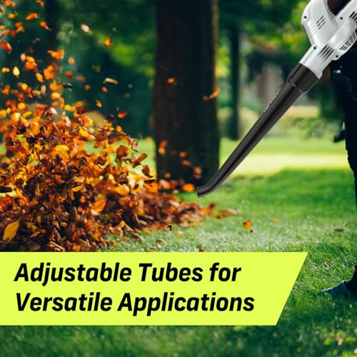Narbell Leaf Blower Cordless 20V, 320CFM 145MPH Electric Leaf Blower with 1x4.0 Ah Batteries & Fast Charger, Battery Leaf Blower, Lightweight Handheld Blower with 2 Tubes for Lawn & Snow Blowing - Thumbnail 5