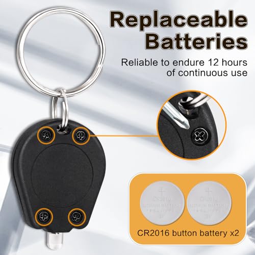 Raysoar 01-KEYCHAIN-WHITE-LIGHT-BK-12PC 12 Pack Ultra Bright Mini Led Keychain Flashlight thumb #4
