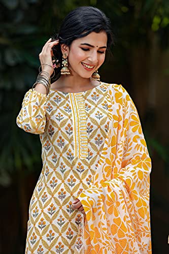 Image of Vaamsi Women's Cotton Palazzo and Dupatta Set
