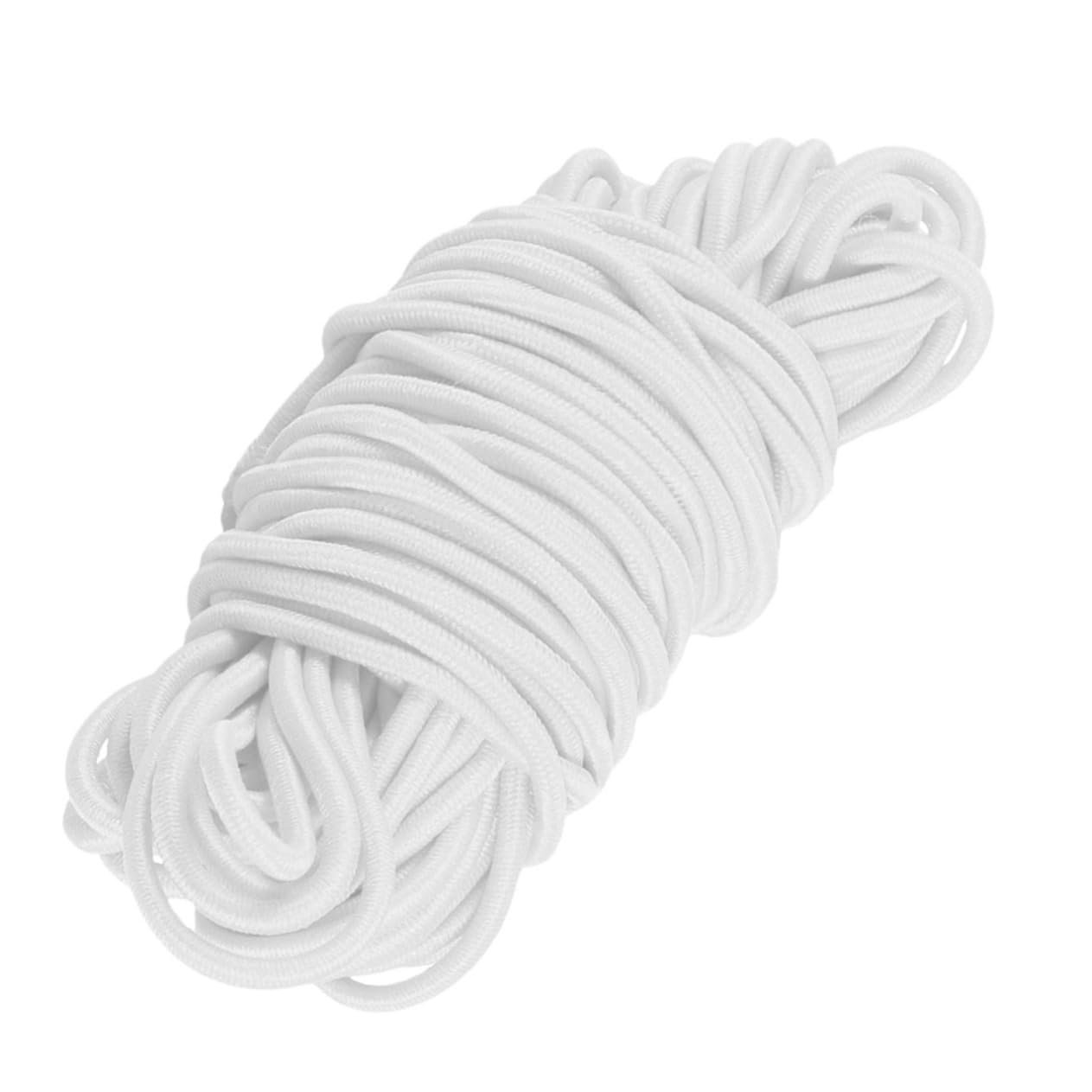 Lurrose 100m Elastic Band Bianco Da Corda Elastico Rotonda Per Progetti Fai Te Realizzazione Di Maschere Legature Di Libri e Decorazioni Artigianali
