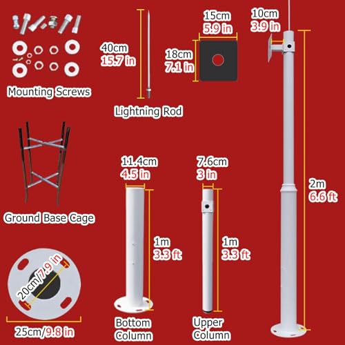 Soporte Ajustable para Panel Solar con pararrayos para cámara de Seguridad Exterior: diseño Duradero y Resistente a la Intemperie para soluciones de vigilancia mejoradas.