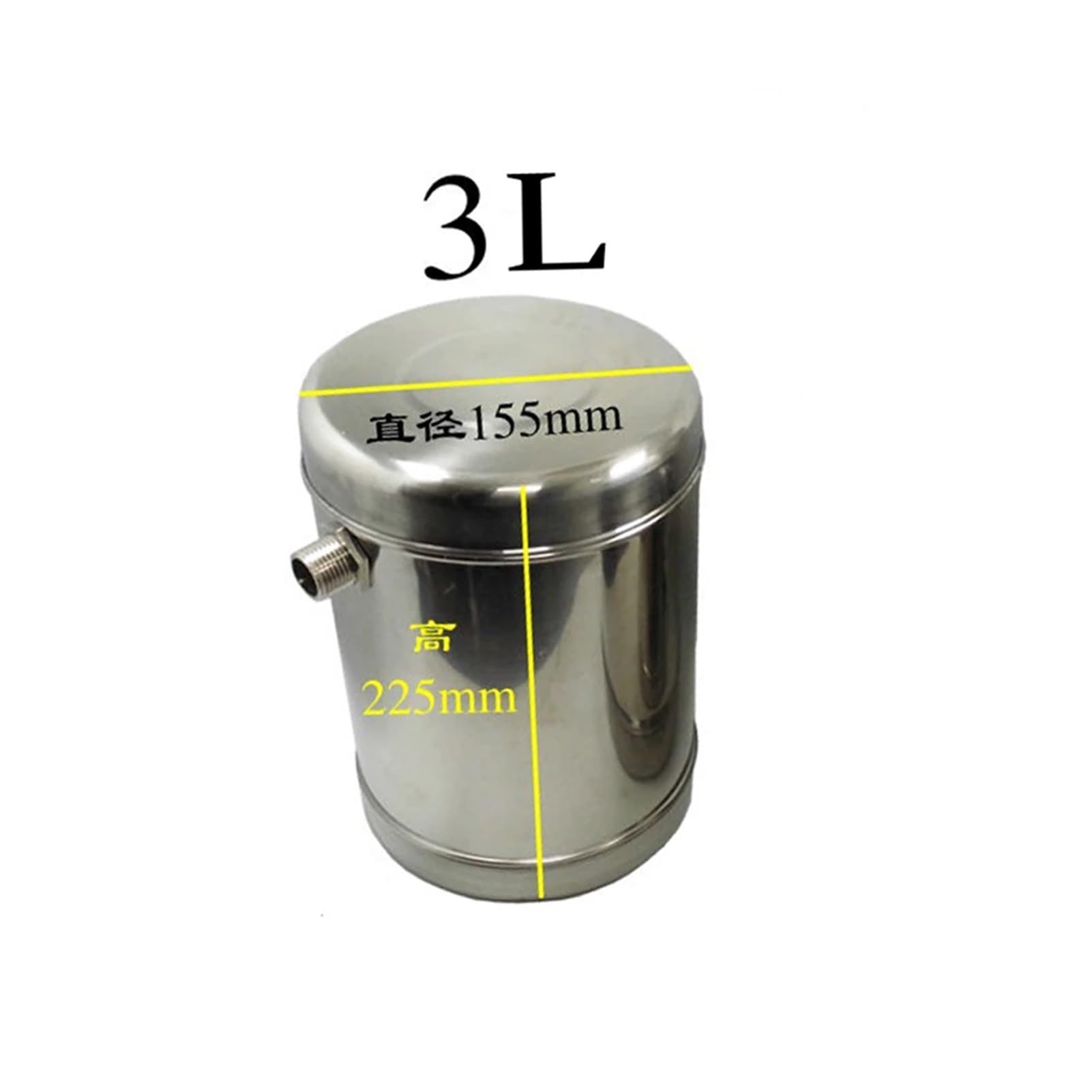 Réservoir d'alimentation de chauffe-eau solaire, réservoir auxiliaire en acier inoxydable, Style Vertical 3L