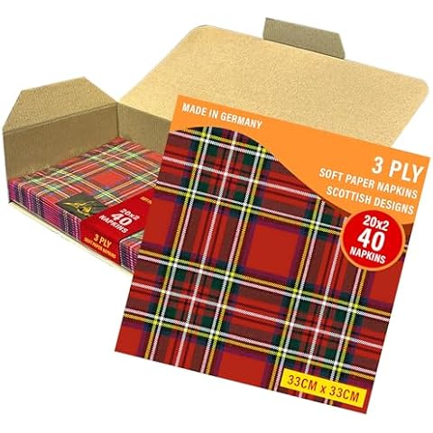 Royal Stewart Tartan 3-Ply Napkins - 40 Pack Cover