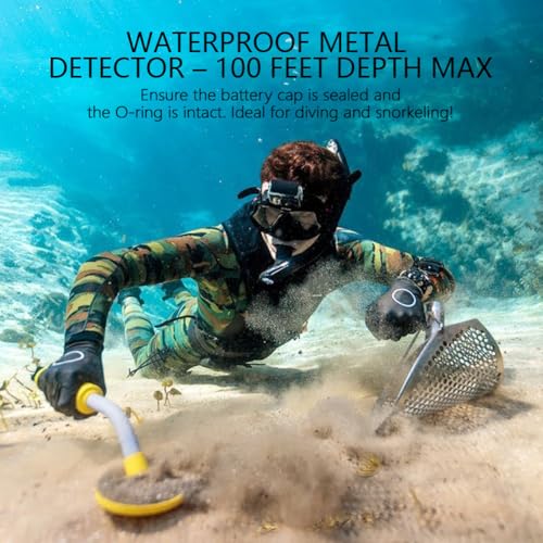 Wedigout Underwater Metal Detector – 100FT Fully Waterproof Handheld Pinpointer for Adults, High Sensitivity Gold Finder for Beach, Diving, Treasure Hunting, Backyard & Shallow Water - Thumbnail 3