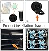 4 Pcs Blue Car Air Fresheners Vent Clips,Cute Dual Butterfly Diamond Rhinestone Air Freshener Vent Clip Sparkly Decoration Interior Decor Bling Accessories for Women Automotive #3