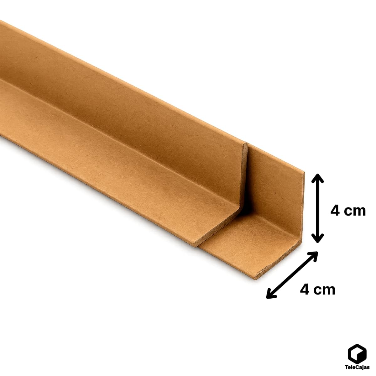 Cantoneras de cartón reciclado 120 cm x 4 cm Protectoras para palets y embalaje Pack de 12