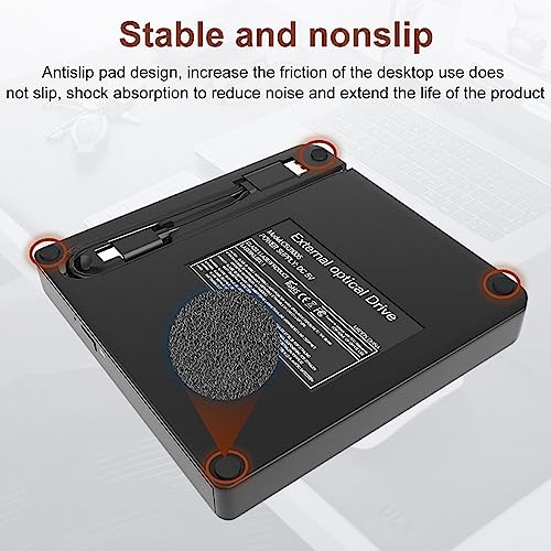 Unidad DVD externa USB 3.0 Type C portátil universal miniatura 5