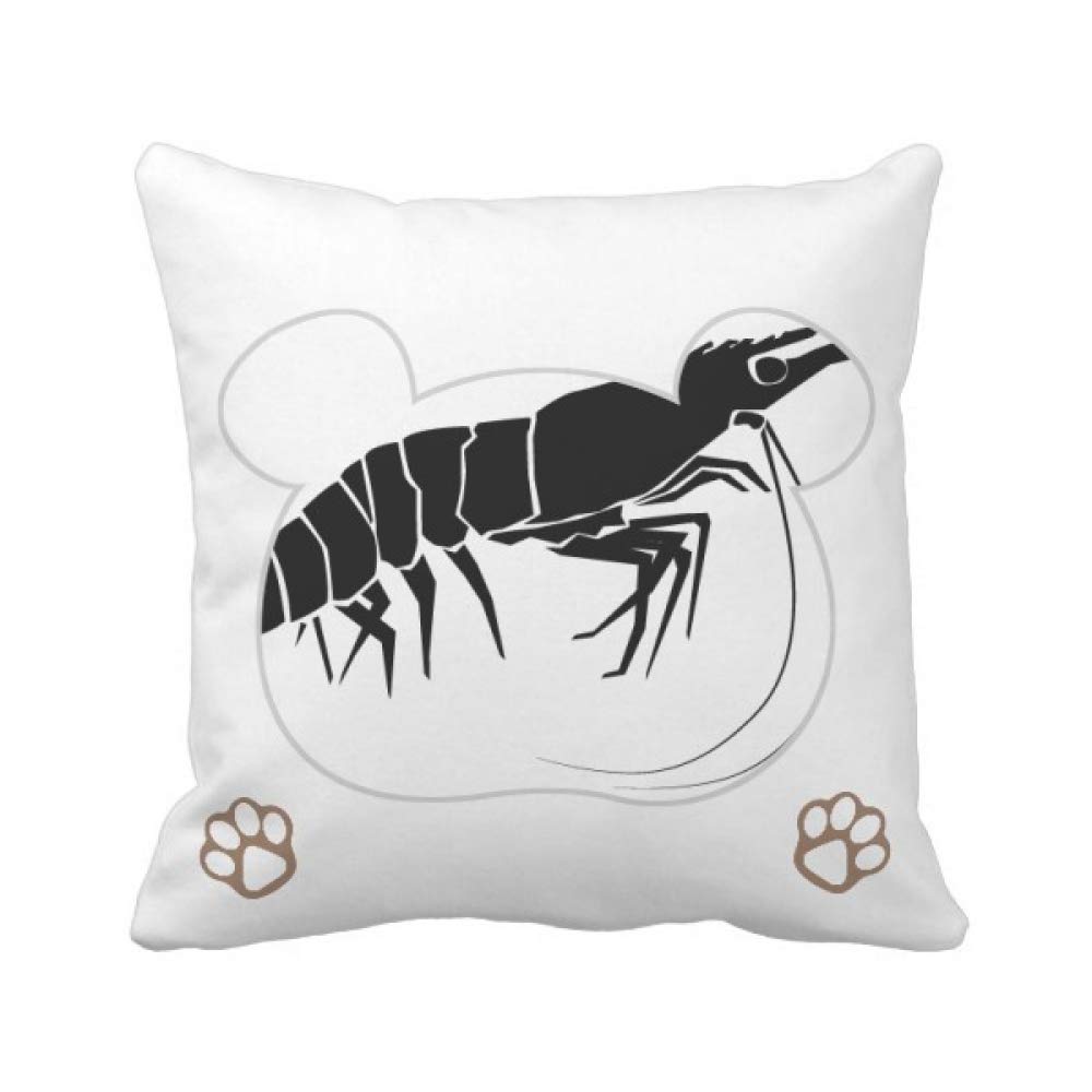 Housse de coussin marine avec motif ours et crevettes du monde pour decoration de salon