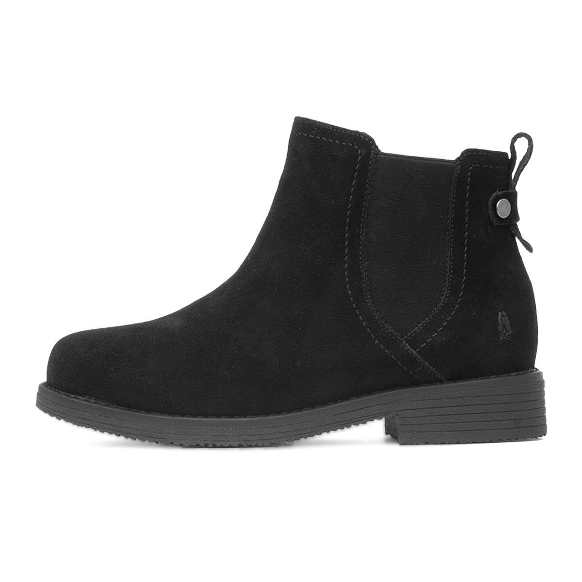 Hush Puppies Women's Black 'Maddy Wide' Ankle Boots In | Size: 5
