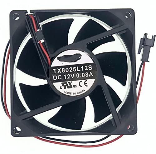 Ventilateur pour réfrigérateur en panne Tianxuan TX8025L12S 12V 2 fils
