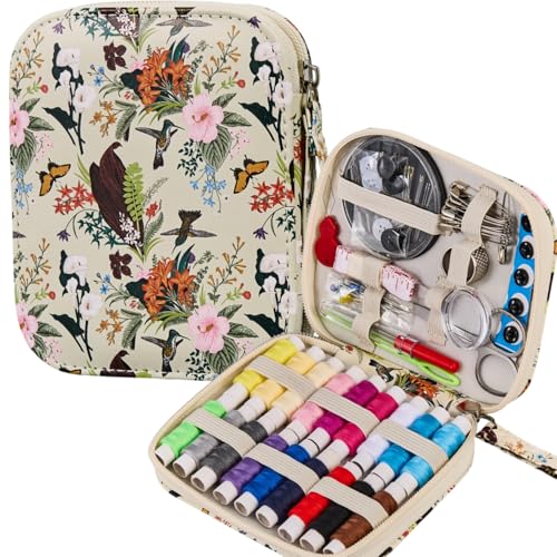 Garden Style Butterflies Sewing Kit Travel Basic Sewing Supplies with