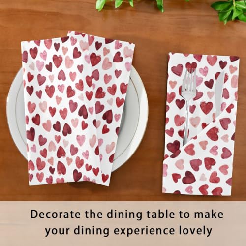 Servilletas de Tela Multicolor Cuadradas Hearts Pack 4 miniatura 6