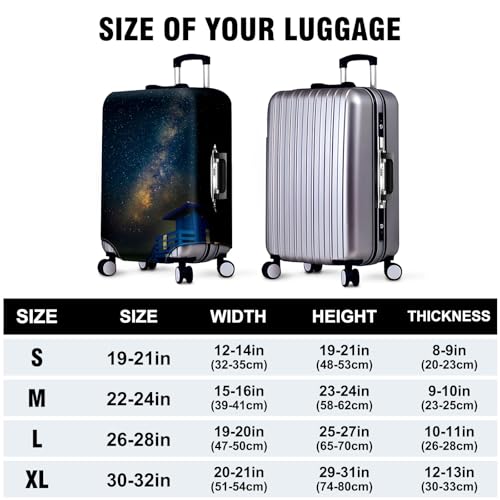 Travel Luggage Cover Suitcase Protector Scratch-Resistant Fit Not Included Suitcase Blue Shack S-19-21in 7