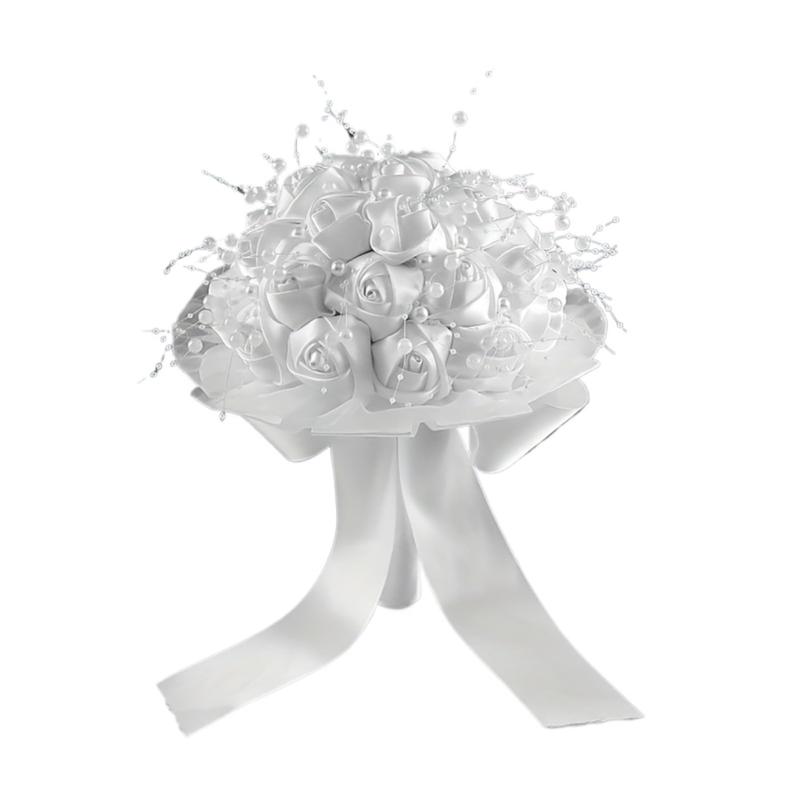 Giveduno Artificial Silk Rose Wedding Bouquet