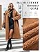 UMIPUBO Women Fuzzy Fleece Long Lapel Hooded Sherpa Jacket Faux Fur Warm Coat Winter Fall Trendy Outerwear Fluffy Furry Pea Coat(Camel,M)