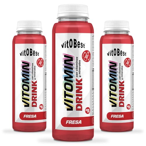 PACK 12 VITOMIN DRINK 330 ml FRESA - Suplementos Alimentación y Suplementos Deportivos - Vitobest