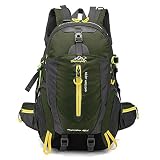 CHENXIAOHONG Mochila de trilha feminina e masculina 40L, à prova d'água, esportiva, resistente, mochila de viagem, mochila de montanha(Verde militar)