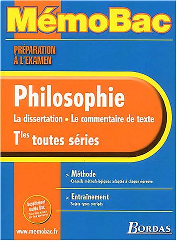 MEMO PREPA EXAM PHILOSOPHIE TERM (Ancienne Edition)