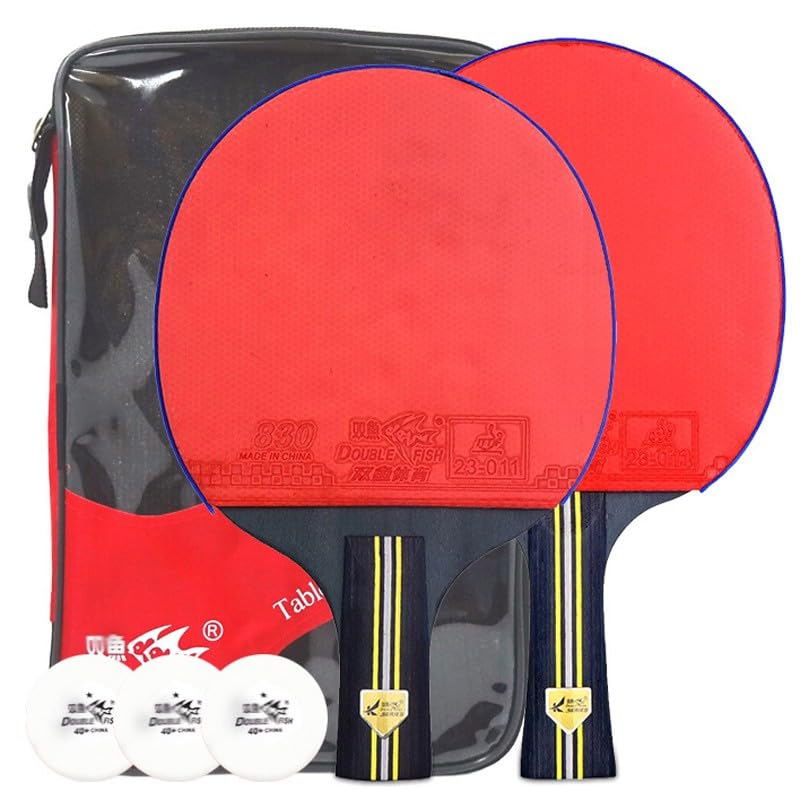 JITEM Ping Pong Paddles,Table Tennis Paddles,Table Tennis Bats and Balls, 2 Pcs Table Tennis Racket with 3 Table Tennis Balls and 1 Carrying Case, Ping Pong Bats for Beginners