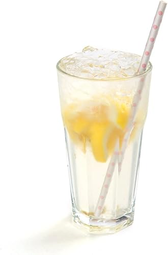 Pajitas de papel para beber, 100 pajitas de papel ecológicas resistentes  biodegradables, diseño de lunares, pajitas de papel biodegradables de