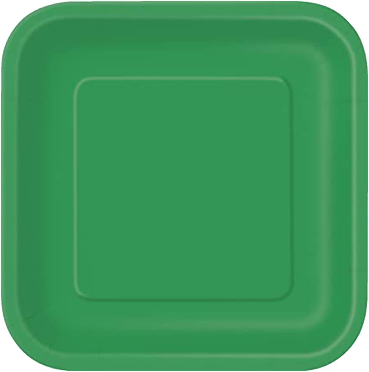 Trimming Shop 7" Heavy Duty Square Dessert Plates Emerald