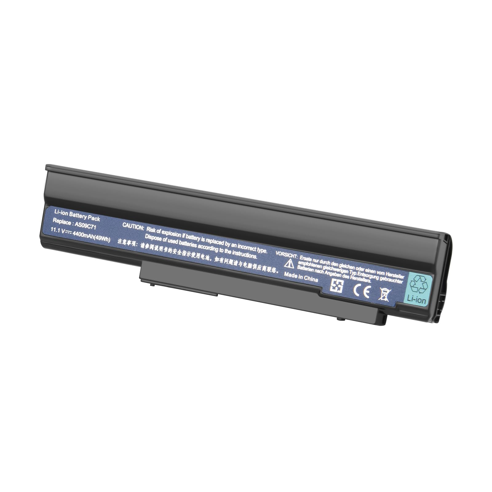 Batteria Per Acer Extensa 5235 5635 Series - 10,8V 5200mAh, Sostituzione AS09C31 AS09C71 - Foto 4