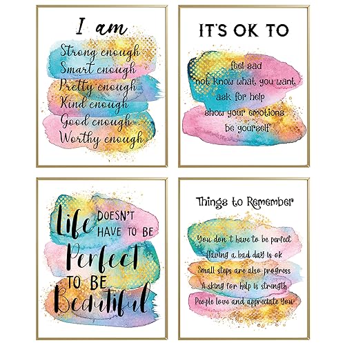 Inspiradoras afirmaciones positivas para decoración de pared, fomentando la superación personal, citas motivacionales, impresiones artísticas para pared, regalos estimulantes para mujeres