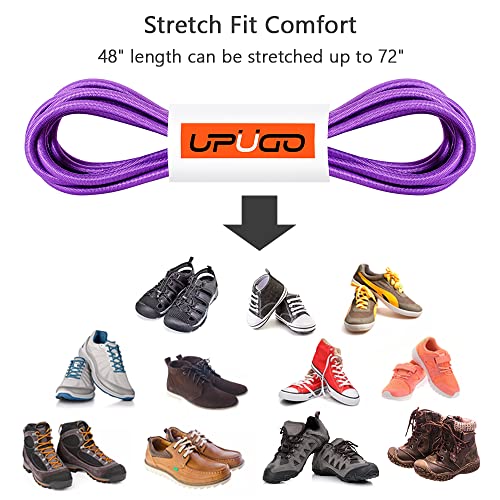 Image of UpUGo Elastic Shoe Laces, No Tie Shoe Laces Tieless for Kids, Adults, Elderly, One Size Fit All