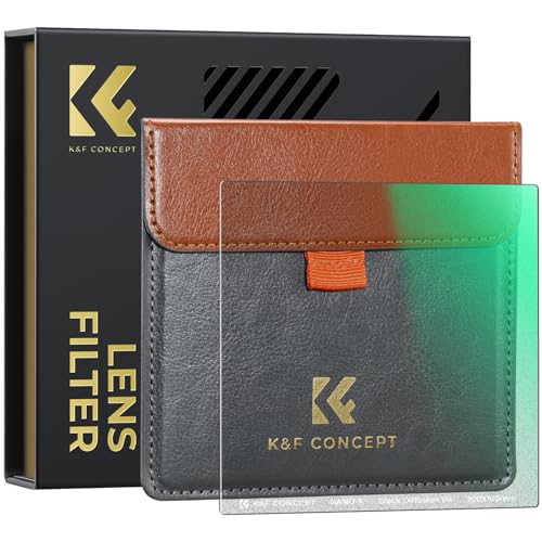 K&F CONCEPT Square Black-Mist 1/4 Filter 100x100x2mm Soft Glow Diffusion HD Multi-coated Dream Cinematic Effect Filters for Camera Lens