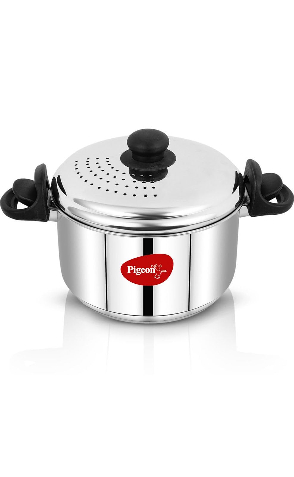 Pigeon Stainless Steel Rice & Pasta Pot with Strainer Lid - 4L, Locking Handle, Induction & Gas Compatible, Multi-Purpose Cookware for Vegetables, Noodles, Biryani-image-17
