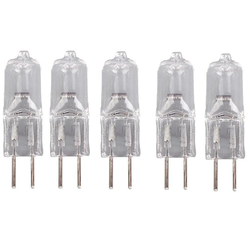 JZLBBC 5PCS Halogen Bulbs GY6.35 24V 50W Halogen Light Bulbs G6.35 24V 100W Halogen Pin Base Lamp Warm White,50W