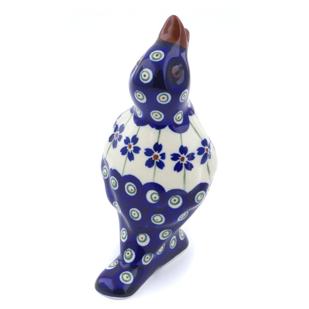 Authentic Handmade Polish Pottery Pie Bird - Flowering Peacock Design From Bolesławiec, Poland - View #11