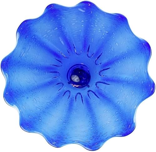 usiopup Hand Blown Glass Wall Decor,16-Inch Blown Glass Wall Plates,Translucent Multi-Color Glass Plate Wall Art for Bedroom,Living Room,Dining Room,Lobby usiopup Hand Blown Glass Wall Decor,16-Inch Blown Glass Wall Plates,Translucent Multi-Color Glass Plate Wall Art for Bedroom,Living Room,Dining Room,Lobby
