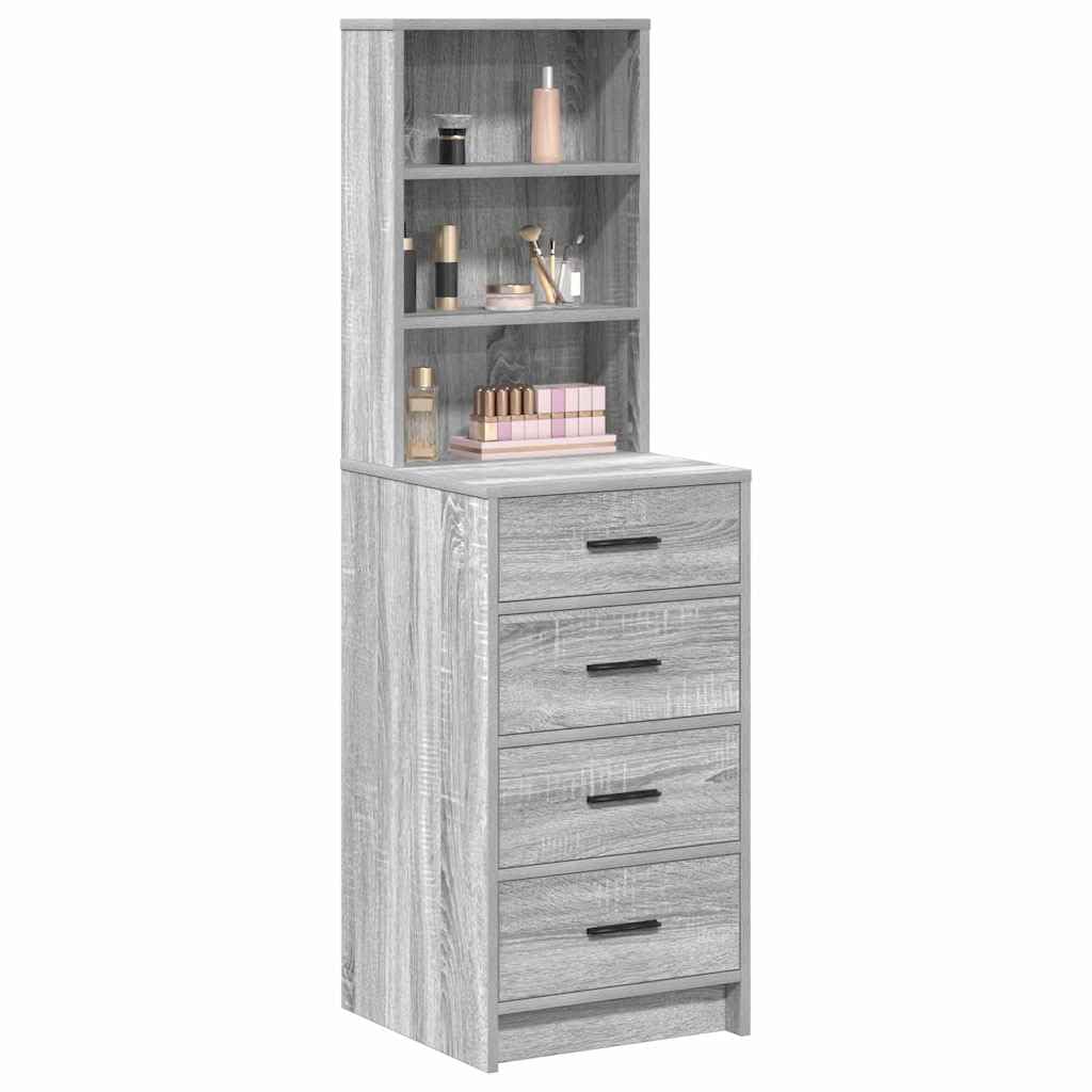 Mesa de buffet de fácil cuidado con superficie mate y espacio de almacenamiento para vajilla y decoración como mesa de servicio moderna para eventos y vida cotidiana, así como