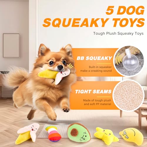 23 Pack Puppy Chew Toys for Small & Medium Dog, Cute Plush Dog Squeaky Toys for Puppies, Dog ChewToys with Rope Toys, Treat Ball for Teething, Interactive Dog Toys with Tough Chewers, Puppy Supplies - Thumbnail 4