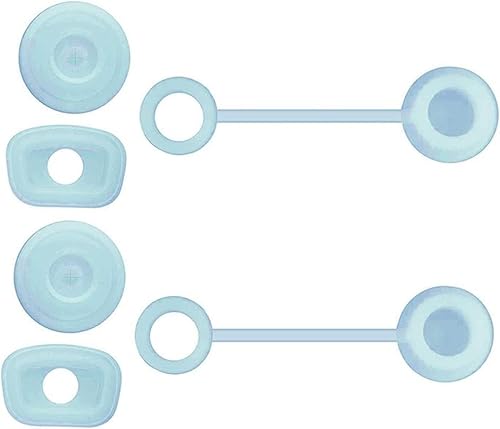 1 juego de tapón de fugas de vaso a prueba de fugas de grado alimenticio duradero cubierta cuadrada redonda de fugas azul